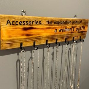 Hand Made jewelry holder 7 hooks